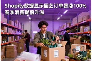 Shopify數(shù)據(jù)顯示園藝訂單暴漲100% 春季消費提前升溫