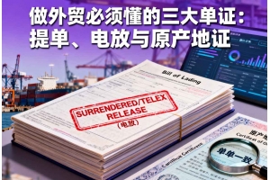 做外貿(mào)必須懂的三大單證：提單、電放與原產(chǎn)地證