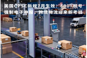 美國CPSC新規(guī)7月生效：600+稅號(hào)強(qiáng)制電子申報(bào)，跨境物流迎來新考驗(yàn)