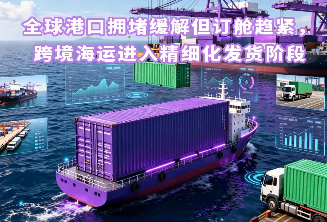 全球港口擁堵緩解但訂艙趨緊，跨境海運(yùn)進(jìn)入精細(xì)化發(fā)貨階段