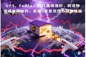 UPS、FedEx、DHL集體漲價(jià)，跨境物流成本再抬升，賣家5月發(fā)貨壓力明顯增加