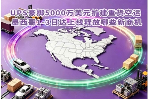UPS豪擲5000萬美元擴(kuò)建重貨空運(yùn) 墨西哥1-3日達(dá)上線釋放哪些新商機(jī)