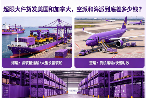 超限大件貨發(fā)美國(guó)和加拿大，空派和海派到底差多少錢(qián)？