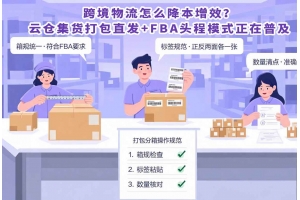 跨境物流怎么降本增效？云倉集貨打包直發+FBA頭程模式正在普及