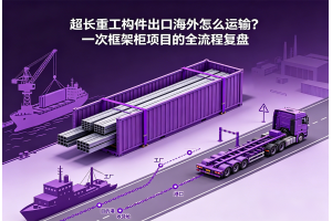 超長重工構(gòu)件出口海外怎么運輸？一次框架柜項目的全流程復盤