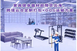 家具健身器材超限貨出海,跨境云倉定制打包+OOG運輸方案