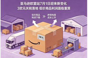 亞馬遜歐盟站7月1日迎來新變化3歐元關(guān)稅落地低價(jià)商品利潤(rùn)面臨重算
